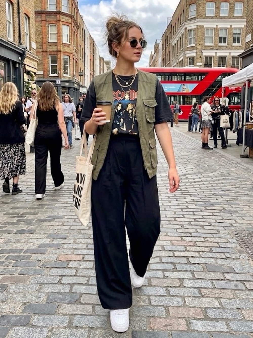 Dynamite Black Wide-Leg Trousers